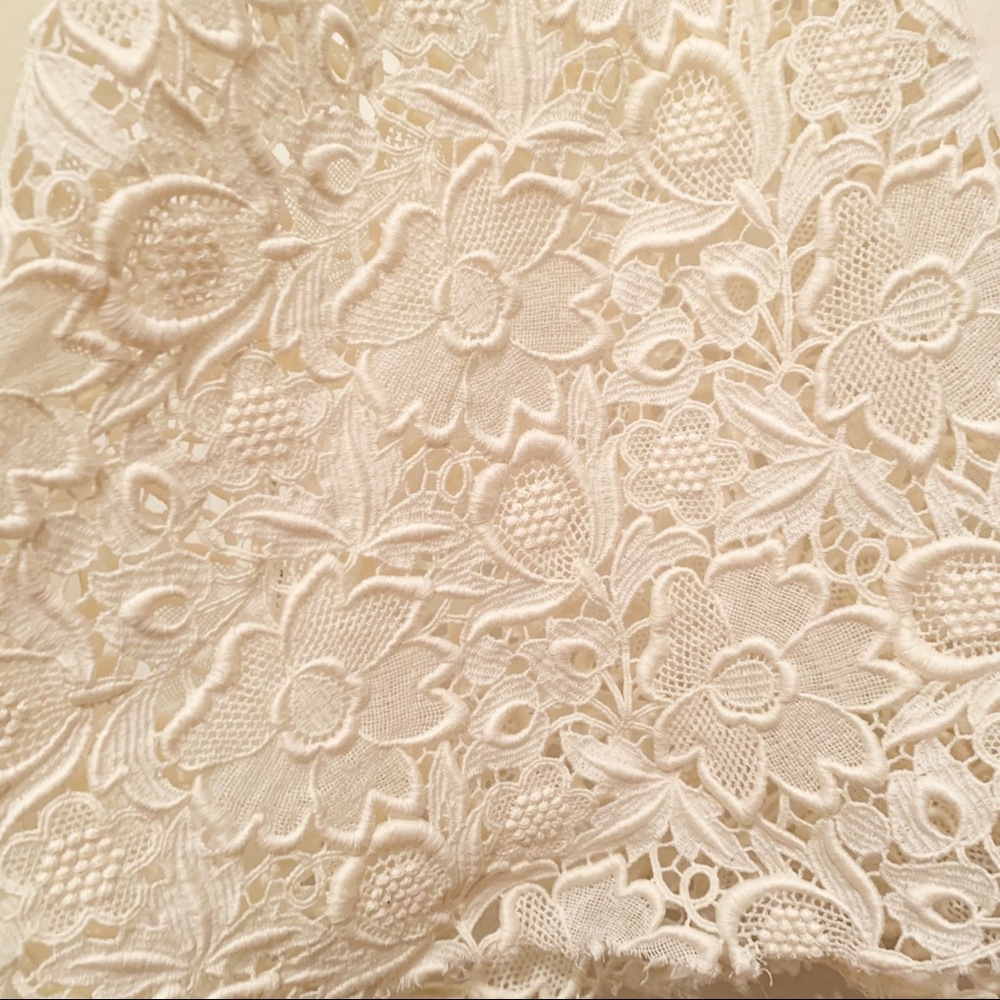 TIBI Guipure Lace Sleeveless Dress Ivory Size 0 - Picture 11 of 14